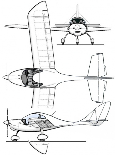 three-view drawing of P27 POC